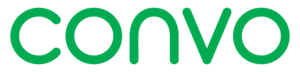 Logo with the word 'Convo' in green